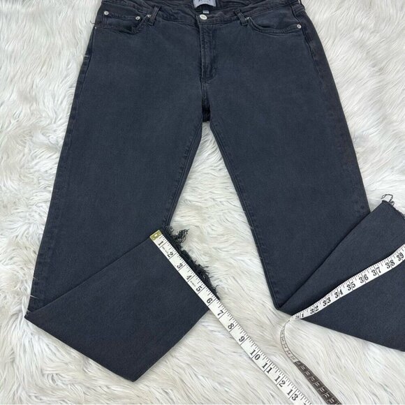 Agolde Women's Black Toni Mid-Rise Skinny Raw‎ Hem Designer Jeans W32-34/L27 - Picture 12 of 12